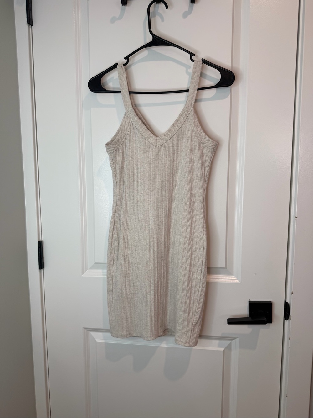 Bozzolo Ribbed Button-Front Tank Bodycon Dress Beige Small - Picture 4 of 5